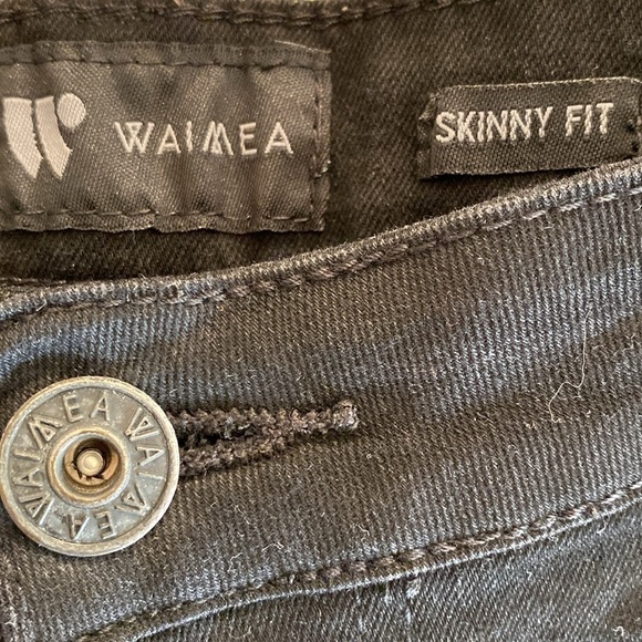 Waimea Black Slim Fit NYC Graphic Paint Jeans Size W36 - Picture 6 of 12
